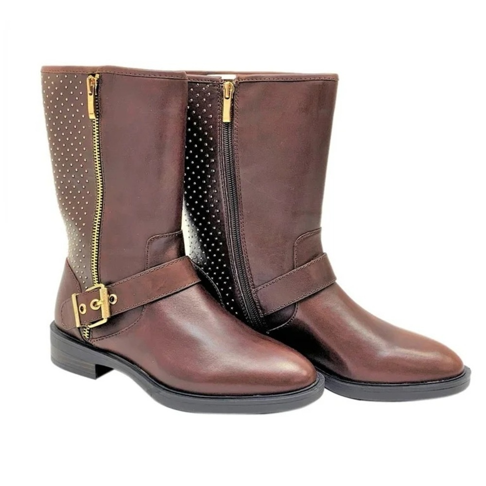 Steve Madden Womens Zain Studded Leather Boot size 10W